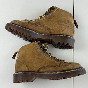Vtg Dr. Martens Tan Suede 8088 Made in England Lace Boot *Rare* UK 4 US 6 Boho